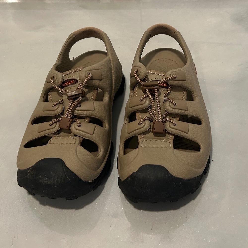 Crocs All Terrain Swiftwater Sandals Tan Khaki Hiking Water Shoes Mens 4 Women 6